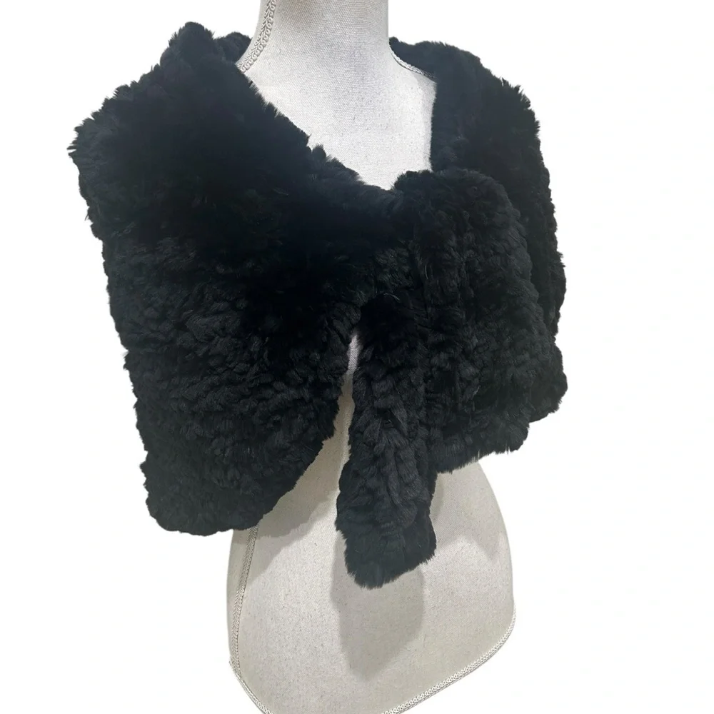Unbranded Black Faux Fur Wrap scarf multiple versatile one size